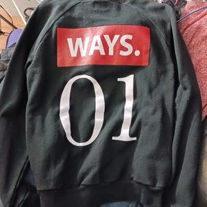 Ways #1 sweater S woman skater sweatshirt black brand new